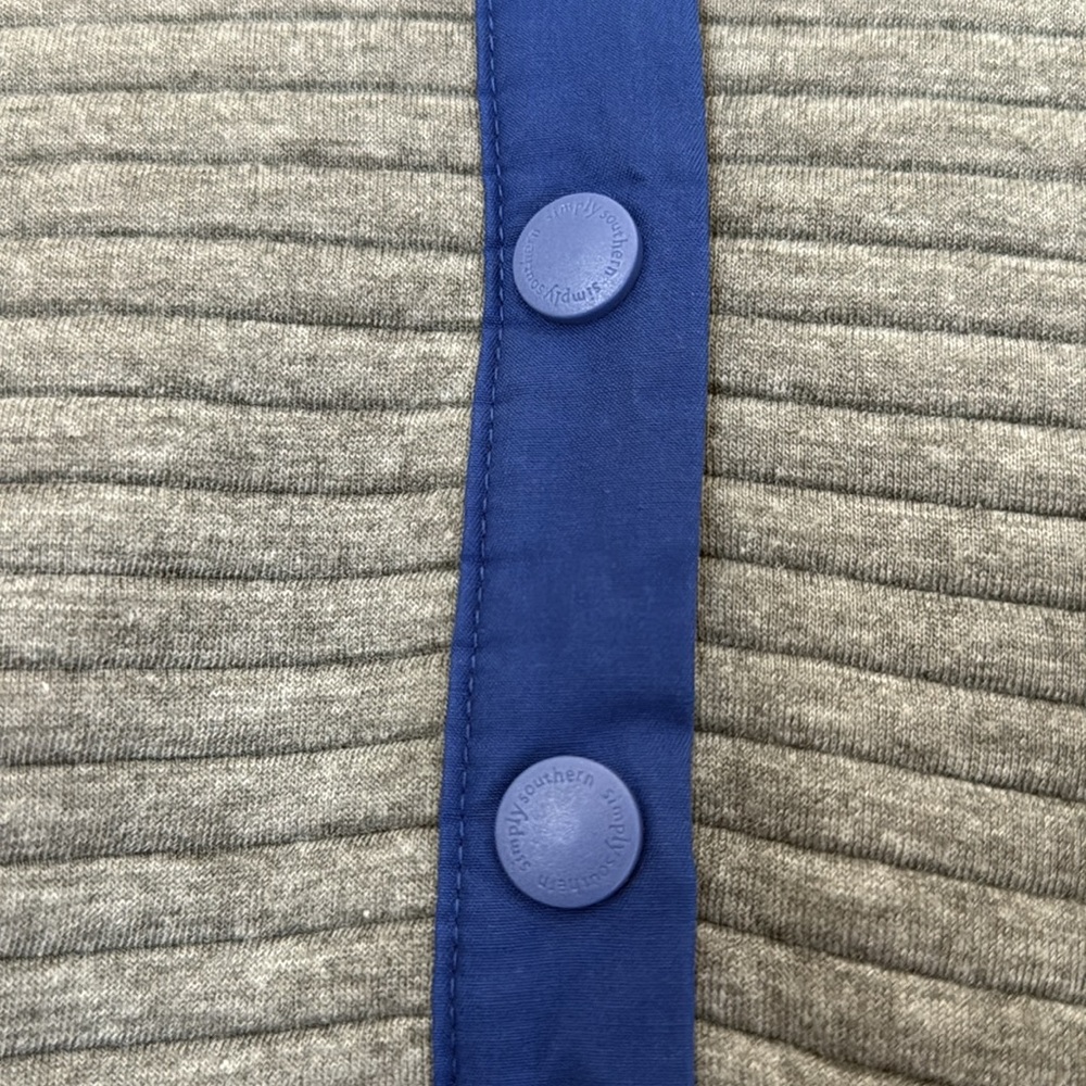 Simply Southern Ribbed Snap Button Pullover - Picture 3 of 8